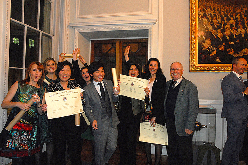 Quelques diplômés de la Gem-A à Londres